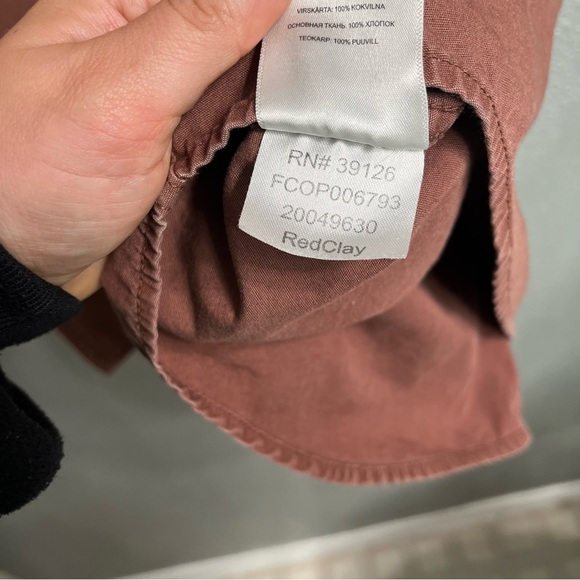 Filson Short Sleeve Field Shirt Red Clay Cotton Men’s Large - Picture 6 of 6